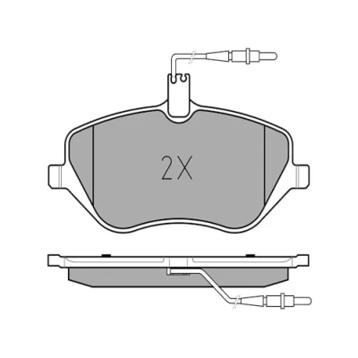 Abbildung von MEYLE 025 241 3317/W Bremsbelagsatz ORIGINAL Quality Vorderachse inkl. Verschleißwarnkontakt mit Anti Quietsch Blech CITROËN: C5 III Kombi, 3