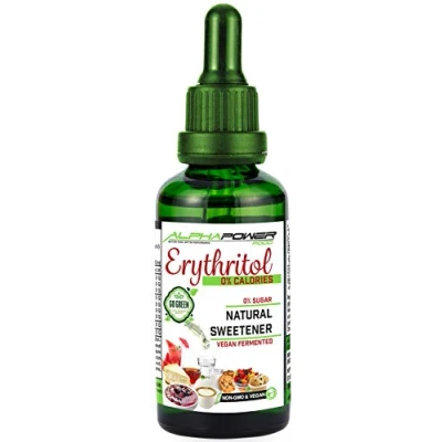 Abbildung von ALPHAPOWER FOOD, Erythrit &amp; Stevia Mischung I Vegane zahnfreundliche Zucker Süßstoff Alternative Zuckerfreie Erythritol Drops als Zuckerersatz ohne Kalorien