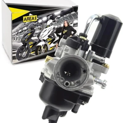 Abbildung von Area1 Ersatz Vergaser 12mm 50ccm 2 Takt. Kompatibel mit NRG Power mc2 mc3 TPH Fly Liberty Free Zip Diesis Sfera, Runner, SR R, S Primavera Sprint ET2 LX LXV