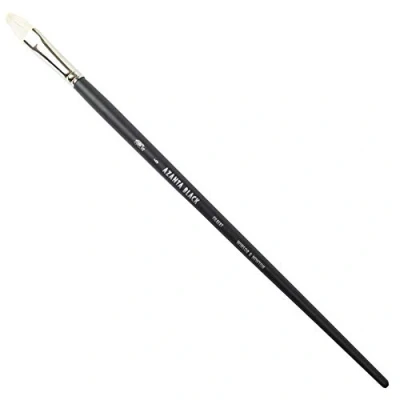 Abbildung von Winsor &amp; Newton 5633006 Azanta Black natürlicher Schweineborstenpinsel für Ölfarben Acrylfarben , gute Steifheit, ideal körperreiche Farben, langer Stiel Filbertpinsel Nr.6
