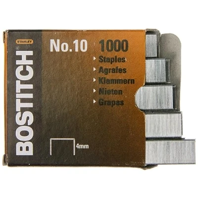 Abbildung von Bostitch NO 10 1M Heftklammern für HP10, Größe 9 x 4 mm, Menge 1000 Stück