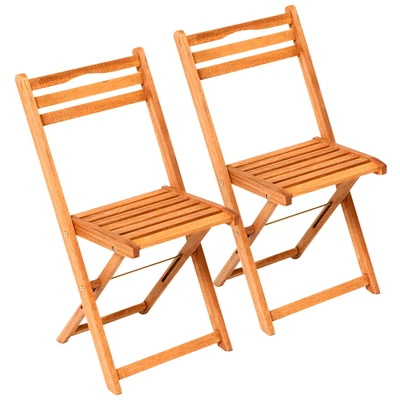 Abbildung von MERXX Gartenstuhl Porto (Set, 2 St), 2er Set, Eukalyptusholz, klappbar, braun