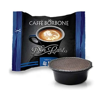 Abbildung von 200 Kapseln Borbone Don Carlo, blau, kompatibel mit a modo mio.
