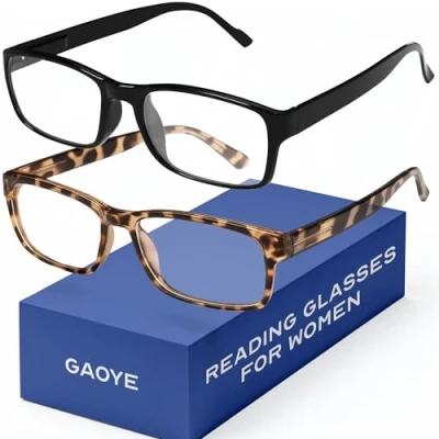 Abbildung von Gaoye 2 Pack Reading Glasses Women, Eyeglasses, Blue Light Readers for Men/Women, Computer Eye Glasses, Cheaters