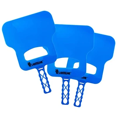 Abbildung von Lantelme Grillhandschuhe Grillwedel Grillfächer, (Spar Set, 3 tlg., 3x Grillfächer), 30cm x 20cm, extrem leicht