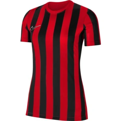 Abbildung von Nike Performance Division IV Striped Kurzarm FußballTrikot, Damen, Größe: Large, Rotschwarzweiss