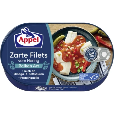 Abbildung von Appel zarte Heringsfilets Balkan Art 200G
