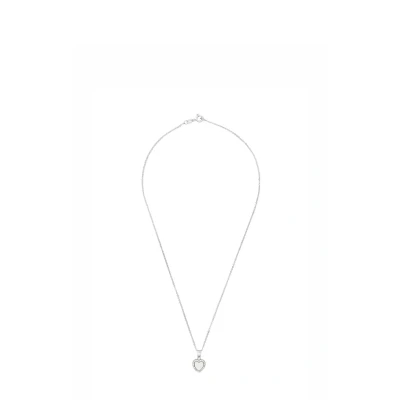 Abbildung von Amor Kette mit Anhänger 925 Sterling Silber Damen Halsschmuck, Zirkonia synth., 42 cm, Silber, Herz, Kommt in Schmuck Geschenk Box, 2026057