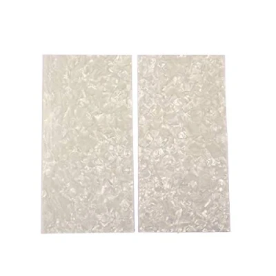 Abbildung von Alnicov Gitarrenfurnier, Celluloid Gitarrenkopf Furnier White Pearl Sheet Luthier 2PCS