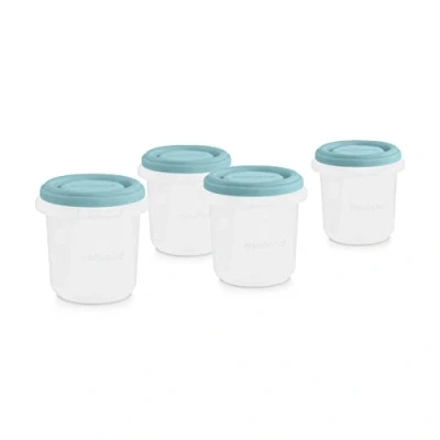 Abbildung von Miniland Set 4 Hermisized Ocean 200 ml, Pack luftdichte Behälter mit Maßeinteilung (4 x ml), sicher, robust und spülmaschinenfest, mikrowellen gefriergeeignet, Kollektion Terra.