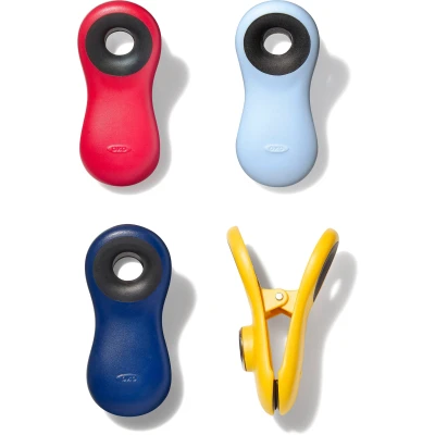 Abbildung von OXO Good Grips Verschlussklammer, (4 tlg.), magnetisch, 4 teilig