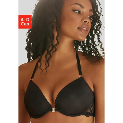 Abbildung von LASCANA Push up BH, mit extravagantem Rücken aus Spitze und modischen Ringen, sexy Dessous