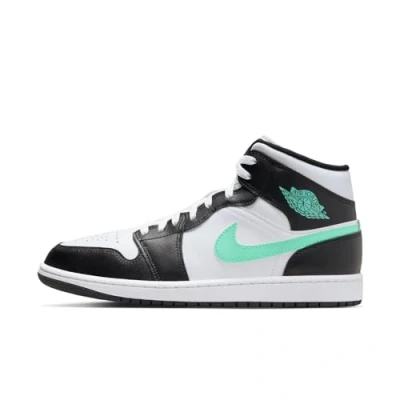 Abbildung von Jordan AIR 1 MID Sneaker high, Herren, Größe: 46, White/green glow/black Leder/synthetik