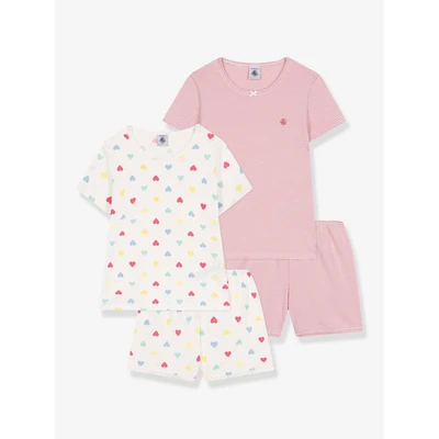 Abbildung von Petit Bateau KIDS Happy 2 PACK Nachtwäsche Set marshmallow/multicoloured/charme für Kinder, Größe: 116, Marshmallow/multi coloured/charme