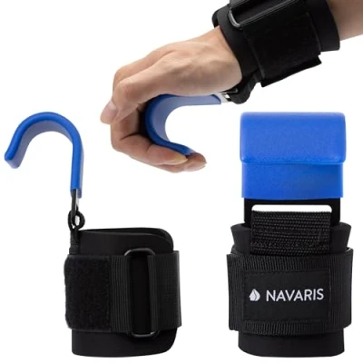 Abbildung von Navaris Zughilfen mit Haken für Krafttraining Zughilfe Set Fitness Hebeband (1 tlg)