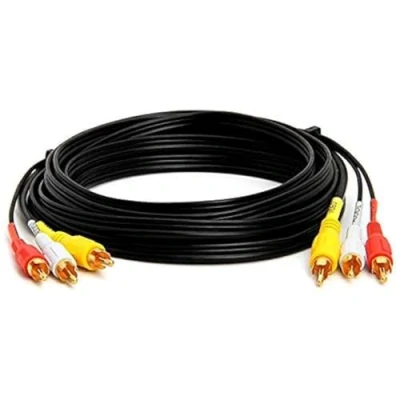 Abbildung von Master Cables 3 Stecker RCA auf Composite Video Audio A/V AV Kabel vergoldet m