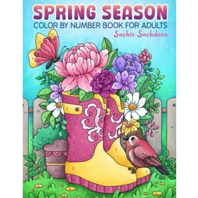Abbildung von Spring Season: Color by Number Book for Adults Relaxation and Stress Relief (Color Coloring Adults)