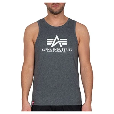 Abbildung von Alpha Industries Top, Herren, Größe: 3XL, Charcoal heather/white