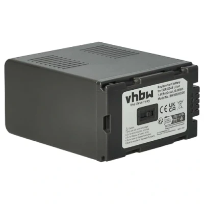 Abbildung von vhbw Akku Ersatz für Panasonic CGA D54, D54S, D54SE, D54SE/1B Kamera Digicam DSLR (5400mAh, 7,4V, Li Ion)