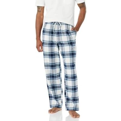 Abbildung von Amazon Essentials Herren Pyjamahose aus Flanell (erhältlich in Big &amp; Tall), Grau Weiß Karomuster, M