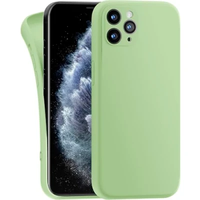 Abbildung von MyGadget Hülle Kompatibel mit iPhone 11 Pro Max robuste Silikon Schutzhülle TPU Case Slim Silikonhülle Back Cover Kratzfest Handyhülle Matt Grün