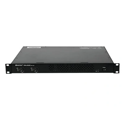 Abbildung von Omnitronic XDA 2402 Class D Verstärker Stereo PA mit Schaltnetzteil, 2 x 1200 W / 4 Ohm, 880 8 Ohm Geringes Gewicht und Bauhöhe durch integriertes Schaltnetzteil