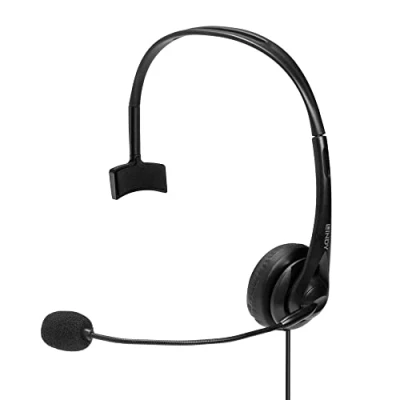 Abbildung von LINDY 20433 Headset, Mono, mit Inline Steuerung, 3.5mm &amp; USB Typ C