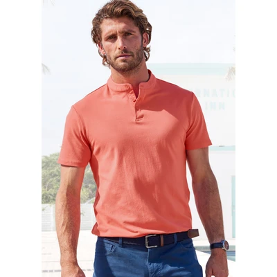 Abbildung von John Devin Poloshirt &quot;mit Stehkragen,&quot;, Regular Fit, aus Baumwoll Piqué