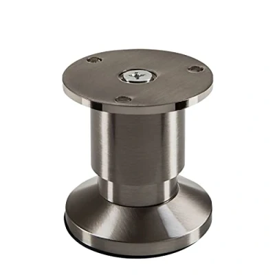 Abbildung von SO TECH® Möbelfuß ALPHA, belastbar bis 250 kg, höhenverstellbar 15 mm, (1 St), Höhe 50 Aluminium, Edelstahloptik