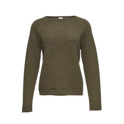Abbildung von QS MIT Strukturmuster Strickpullover, Damen, Größe: XL, Olivgrün