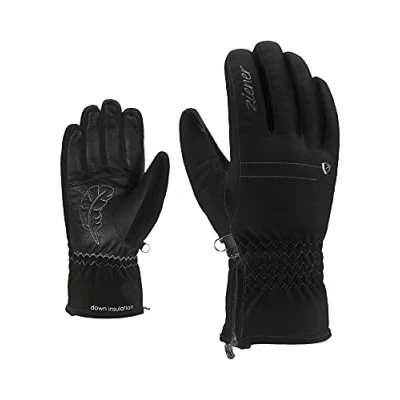 Abbildung von Ziener Damen Kylee Ski Handschuhe/Wintersport wasserdicht, sehr warm, Soft Shell, Black, 6