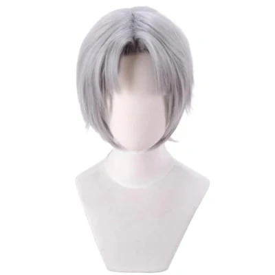 Abbildung von Anime Cosplay Perücke Dante Silver Grey Short Halloween Kostüm Perücke,Für Party Karneval Weihnachten
