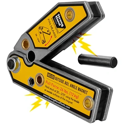 Abbildung von Strong Hand Tools, Winkel verstellbar Magnetwinkel 30 270 Innen Außen Magnete Einstellstift Mag. Zugkraft 11,8 kg Schweißwinkel MLA450