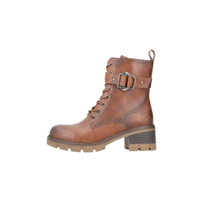 Abbildung von Rieker Damen Combat Boots 92040, Frauen Stiefeletten,uebergangsschuhe,uebergangsstiefel,schnürstiefel,Stiefel,Bootee,braun (24),40 EU / 6.5 UK