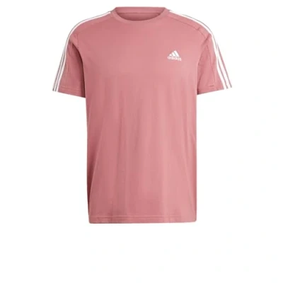 Abbildung von adidas Sportswear Essentials Single 3STRIPES Tshirt print, Herren, Größe: Medium, Preloved crimson