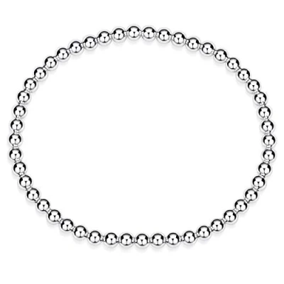 Abbildung von Materia Armband Damen Silber Kugelarmband elastisch SA 129, 925 Sterling