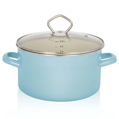 Abbildung von Krüger Fleischtopf Sylt 24 cm, Emaille, blau