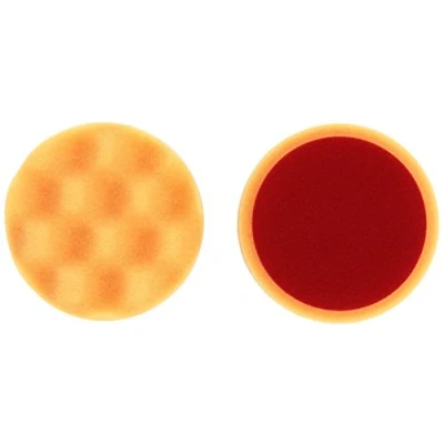 Abbildung von ALCLEAR 568030AH Polierpad gegen Hologramme, Auto Polierschwämme, gewaffelt, Durchmesser: 80x25 mm, orange,2er Set, polieren Pad Schwamm Polierschaum f. Poliermaschine