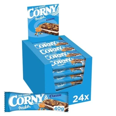 Abbildung von Müsliriegel Corny Milch Classic, Milchsandwich mit Getreide und Milchcreme, Großpackung, 24x40g