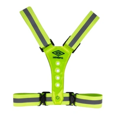 Abbildung von Umbro Unisex Warnweste mit Reflektoren und Lauflicht, Gelb/Schwarz, One Size