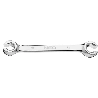 Abbildung von NEO TOOLS 09 145 Bremsleitungs Schlüssel 10x12 matt verchromt Chrom Vanadium Stahl