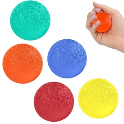 Abbildung von 5 Stücke Hand Therapie Bälle, Eiförmige Griffbälle, Anti Stress Ball, Trainingsgerä Antistressbälle, Handtrainer Fingertrainer um die Stärke der Handfläche zu Verbessern und Lindern