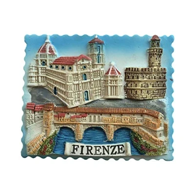 Abbildung von Florenz Italien 3D Firenze Kühlschrankmagnet Touristische Souvenirs Harz Magnetische Aufkleber Home &amp; Kitchen Dekoration aus China
