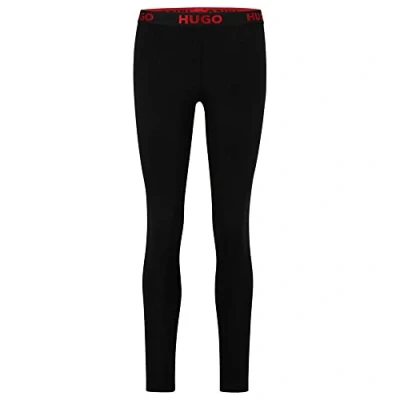 Abbildung von HUGO Sporty LOGO Leggings Nachtwäsche Hose, Damen, Größe: XS, Black
