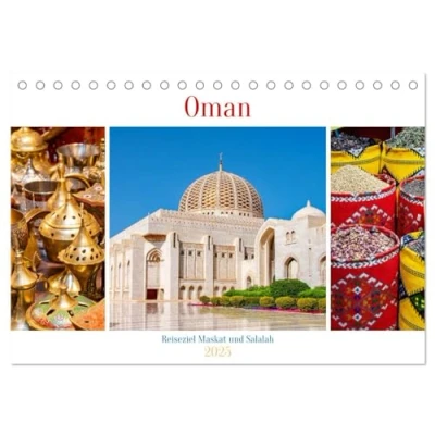 Abbildung von Oman Reiseziel Maskat und Salalah (Tischkalender 2025 DIN A5 quer), CALVENDO Monatskalender