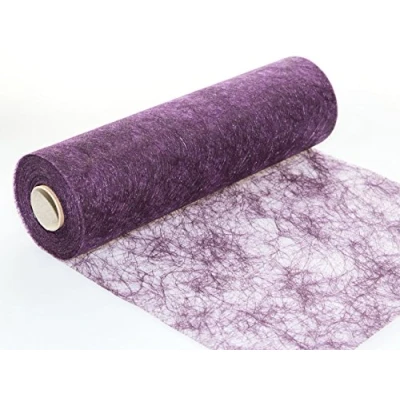 Abbildung von 25 m x 30 cm Sizoflor® Vlies Original Tischband Tischläufer lila violett aubergine für Hochzeit