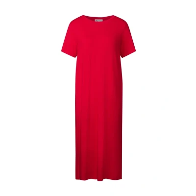 Abbildung von Street One MIT Schlitzdetail Jerseykleid, Damen, Größe: 40, Rot