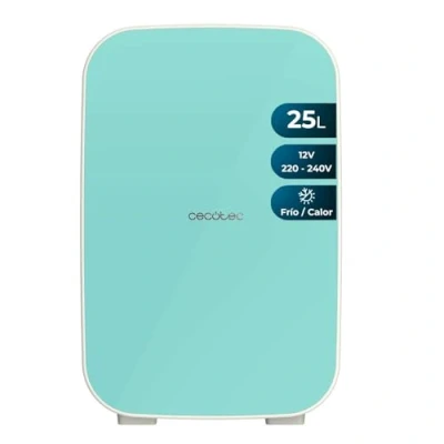 Abbildung von Cecotec Kleiner Kühlschrank Mini 25L Bolero MiniCooling Bahamas Mint. 12V 220V, Kompatibel mit Autos und Wohnwagen, 7 bis 65ºC, Kühl Heizfunktion, Leichter Transport