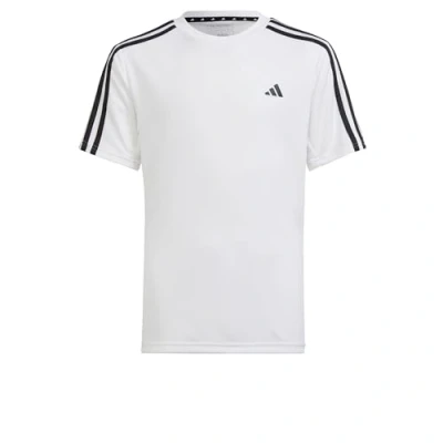Abbildung von adidas Sportswear Essentials Aeroready 3STRIPES Regularfit Sport Tshirt White black für Kinder, Größe: 128,