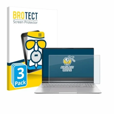 Abbildung von BROTECT Entspiegelungs Schutzglas für ASUS Vivobook S 15 OLED M5506 (3 Stück) Schutz Folie Panzerfolie Glas Matt [Extrem Kratzfest 9H, Anti Reflex]